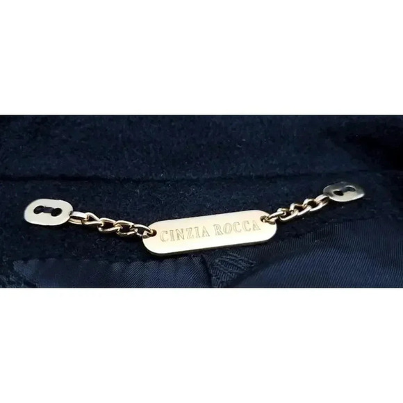 Cinzia Rocca Black 100% Cashmere Coat Sz 10‎ = 6 US - Picture 6 of 6